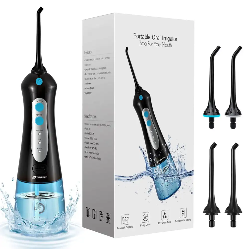 Water Flosser Professional Cordless Dental Oral Irrigator - 300ML Portable and Rechargeable IPX7 Waterproof 3 Modes Water Flosse
Water Flosser Professional Cordless Dental Oral Irrigator - 300ML Portable and Rechargeable IPX7 Waterproof 3 Modes Water Flosse