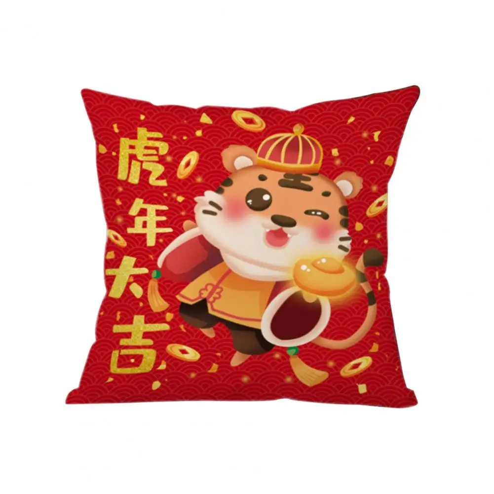 Cushion Case Soft Touch Anti-scratch Polyester Tiger Themed New Year Sofa Throw Pillowcase Home Supplies housse de coussin
Cushion Case Soft Touch Anti-scratch Polyester Tiger Themed New Year Sofa Throw Pillowcase Home Supplies housse de coussin