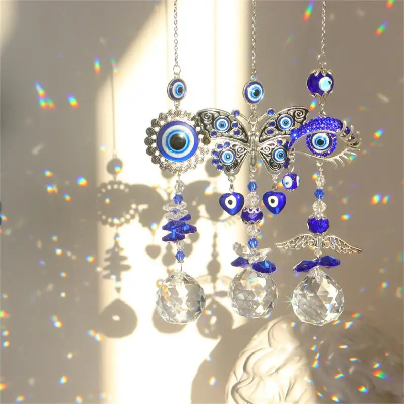 Butterfly Eye Sun Catcher Crystal Beads Hanging Drop Prism Pendant Craft Chain Hanging Window Ornament Home Garden Decoration 
Butterfly Eye Sun Catcher Crystal Beads Hanging Drop Prism Pendant Craft Chain Hanging Window Ornament Home Garden Decoration