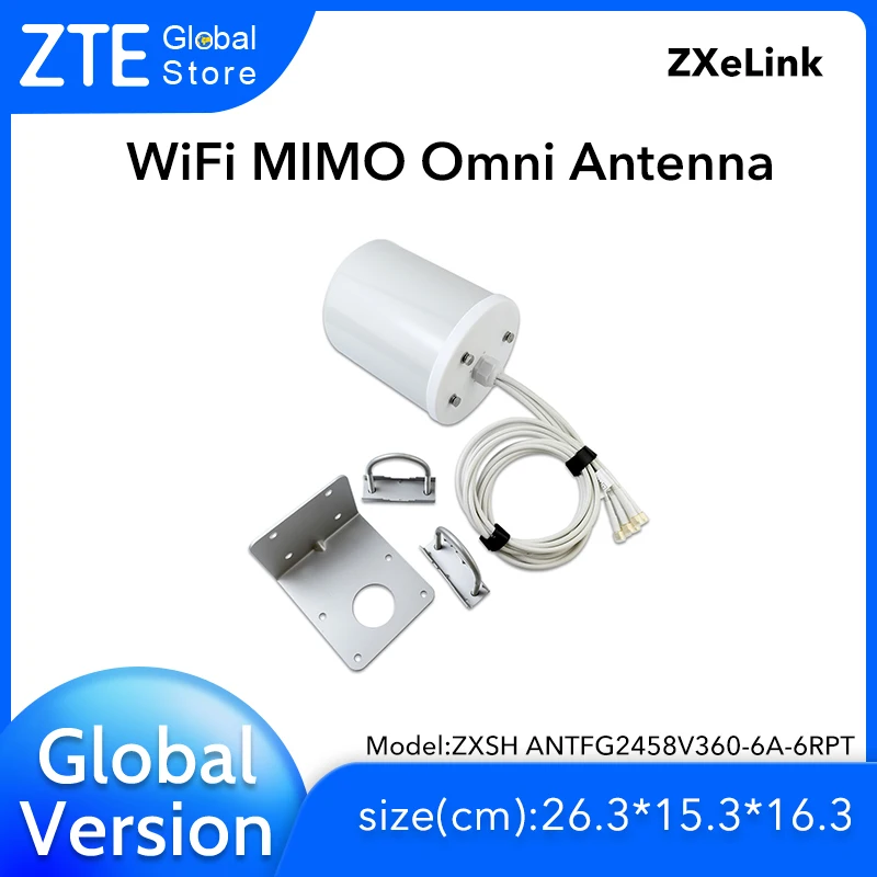 ZTE WiFi MIMO Omni Antenna 6x6 Dual Band 2.4GHz 5GHz MIMO omni directional antenna wifi long range antenna base station antenna
ZTE WiFi MIMO Omni Antenna 6x6 Dual Band 2.4GHz 5GHz MIMO omni directional antenna wifi long range antenna base station antenna