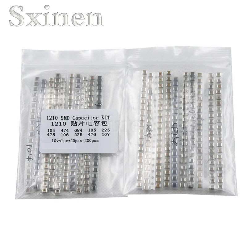 1210 SMD Capacitor Pack Each 20PCS 0.1UF 0.47UF 0.68UF 100UF 22UF 47UF 10UF 50V 25V16V 10V6.3V
1210 SMD Capacitor Pack Each 20PCS 0.1UF 0.47UF 0.68UF 100UF 22UF 47UF 10UF 50V 25V16V 10V6.3V