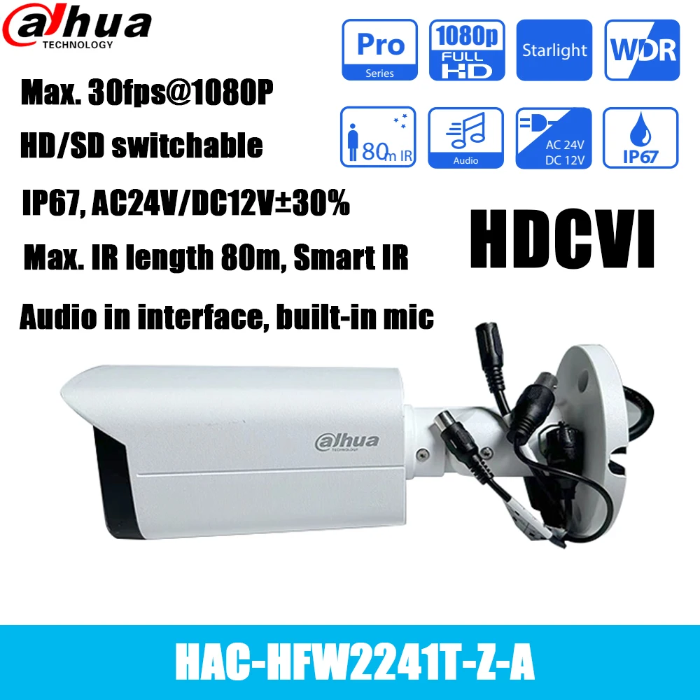 Dahua 2 МП HDCVI Starlight аналоговая камера HAC-HFW2241T-Z-A IR80M CCTV Микрофон HD/SD переключаемая Коаксиальная Оригинальная английская версия
Dahua 2 МП HDCVI Starlight аналоговая камера HAC-HFW2241T-Z-A IR80M CCTV Микрофон HD/SD переключаемая Коаксиальная Оригинальная английская версия