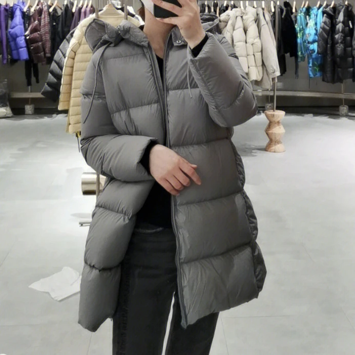 Women 2022 Winter New Fashion Long Thicken Warm Jackets Female White Duck Down Outerwear Ladies Solid Color Hooded Coats K05
Women 2022 Winter New Fashion Long Thicken Warm Jackets Female White Duck Down Outerwear Ladies Solid Color Hooded Coats K05
