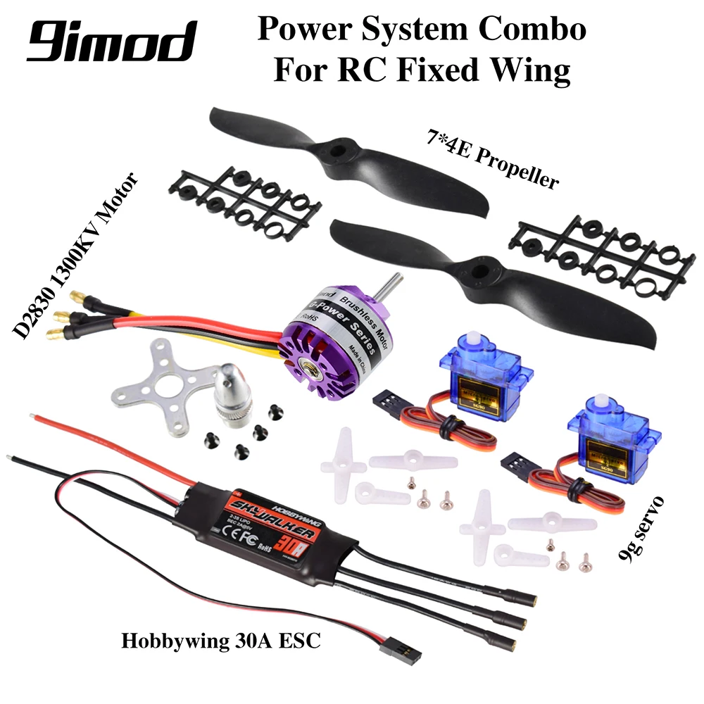 9imod D2830 1300KV бесщеточный двигатель Hobbywing 30A ESC 9G микро сервопривод 7 * 4E Опора мощность комбинированная система набор для радиоуправляемых лета...
9imod D2830 1300KV бесщеточный двигатель Hobbywing 30A ESC 9G микро сервопривод 7 * 4E Опора мощность комбинированная система набор для радиоуправляемых лета...