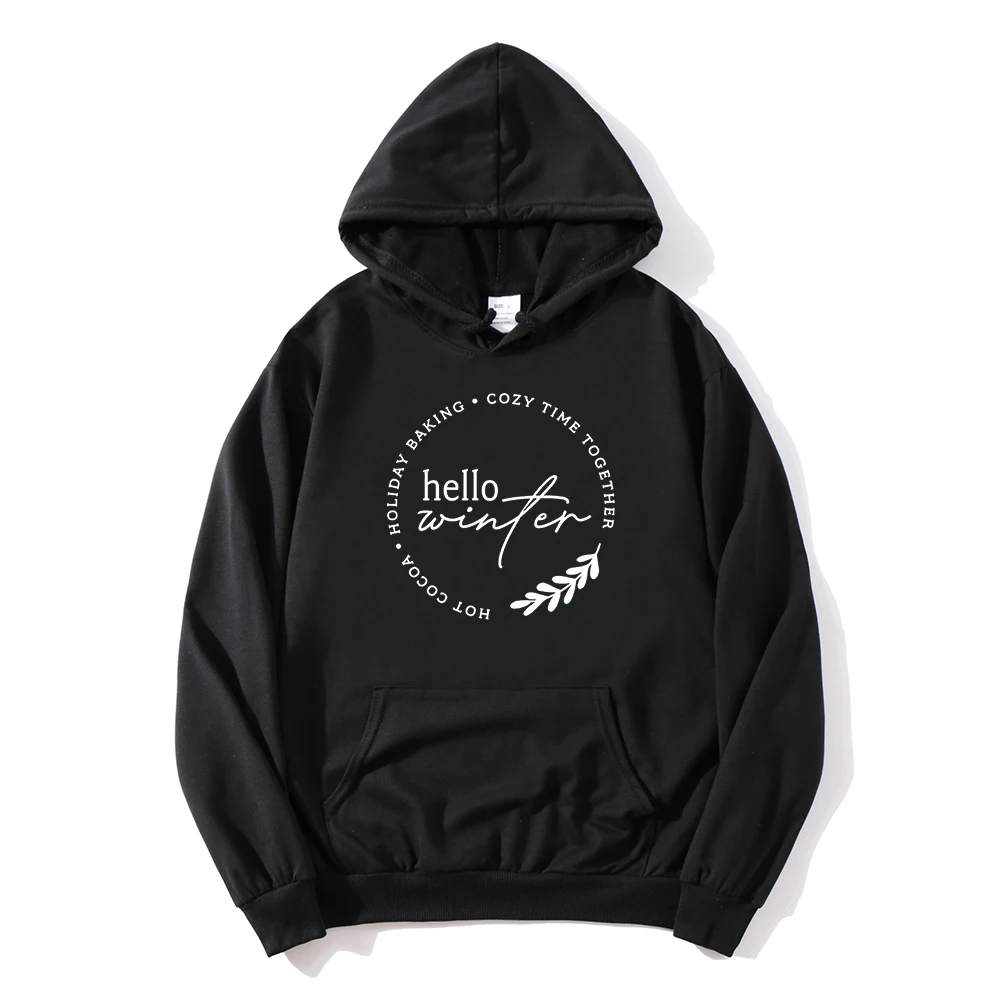 Hello Winter Hoodies Gift Winter Sweatshirt Woman Winter Snowflakes Clothes Family Holiday Tops Gift for Her Streetwear Women m 
Hello Winter Hoodies Gift Winter Sweatshirt Woman Winter Snowflakes Clothes Family Holiday Tops Gift for Her Streetwear Women m