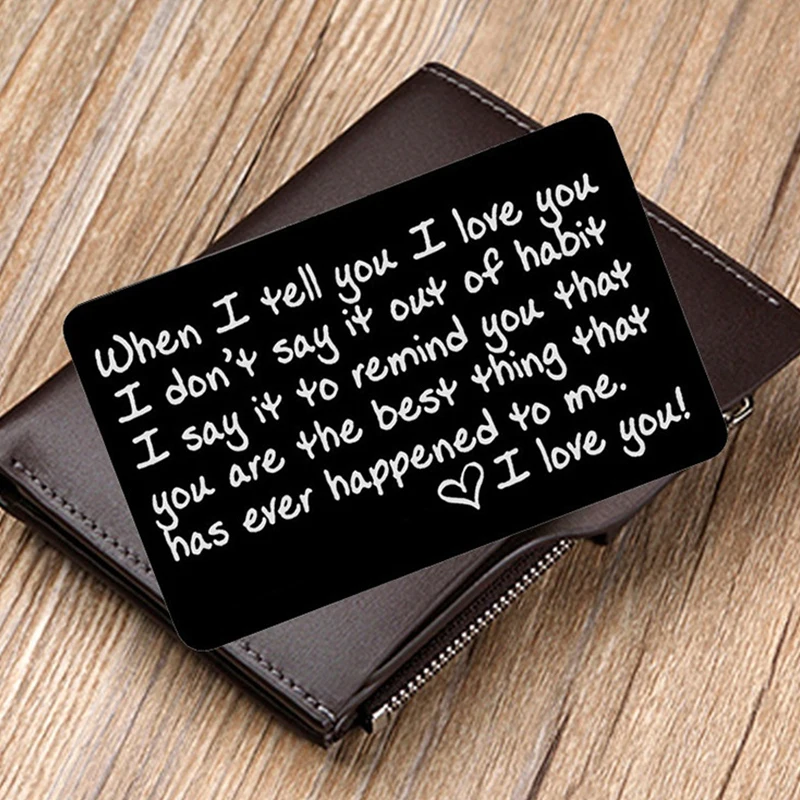 Fashion Wallet Insert Stainless Steel Card For Men Husband From Wife Girlfriend Boyfriend Birthday Gifts for Groom Bride Him
Fashion Wallet Insert Stainless Steel Card For Men Husband From Wife Girlfriend Boyfriend Birthday Gifts for Groom Bride Him
