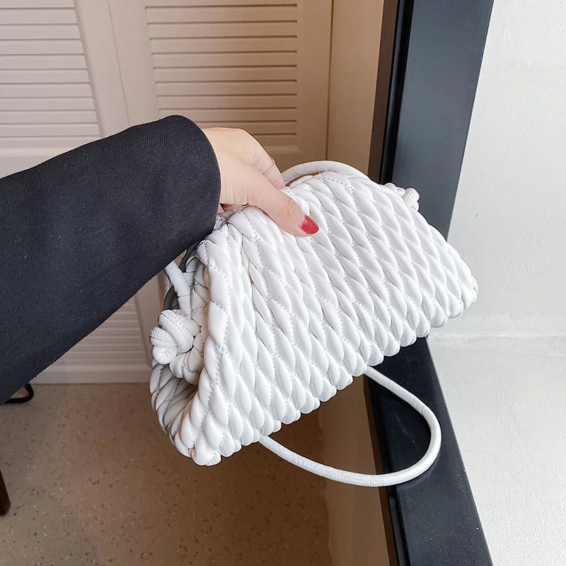 

Women Simple Dumplings Handbag Designer Retro Fashion Cloud Female Crossbody Shoulder Bag Tide Messenger Bag Clutch Bag