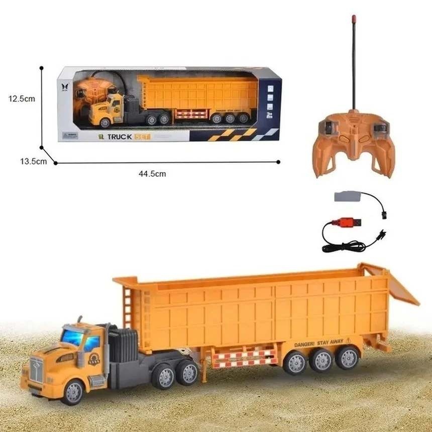 Birthday Gift 1:48 RC Car Semi-trailer Construction Truck Heavy Transport Truck Dump Model Toys for Adults Boys Kids Children 
Birthday Gift 1:48 RC Car Semi-trailer Construction Truck Heavy Transport Truck Dump Model Toys for Adults Boys Kids Children