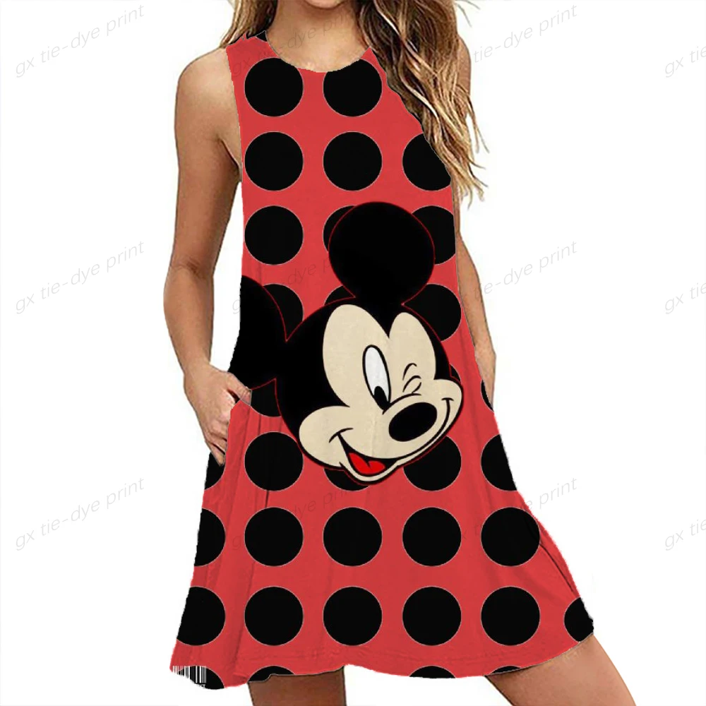 Women A-Line Dress Sleeveless Spring Summer Casual Dress 2022 Disney Minnie Mickey Mouse 3D Print Knee Length pocket Dress
Women A-Line Dress Sleeveless Spring Summer Casual Dress 2022 Disney Minnie Mickey Mouse 3D Print Knee Length pocket Dress