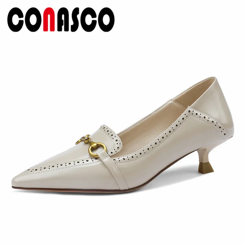 CONASCO Retro Classic Sexy Women Spring Summer Gennuinr Leather Metal Design Elegant Office Basic Party Wedding Shoes women
CONASCO Retro Classic Sexy Women Spring Summer Gennuinr Leather Metal Design Elegant Office Basic Party Wedding Shoes women