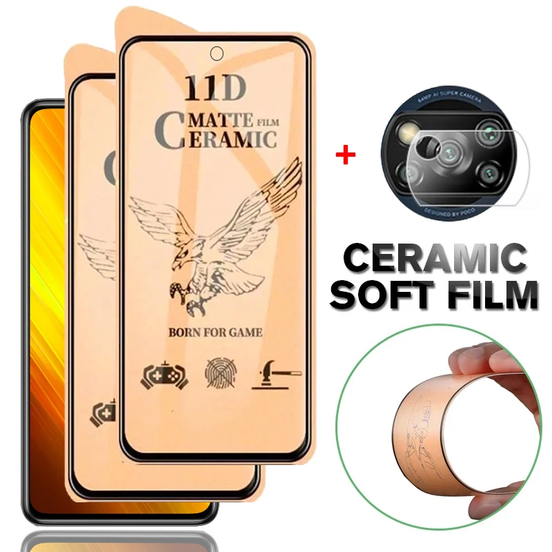 Soft Ceramic Glass for Poco X3 NFC Matte Screen Protector Poco X3 Pro Camera Film Poko X3 F3 M3 M4 Pro Glass Poco-X3 Pro GT 5G
Soft Ceramic Glass for Poco X3 NFC Matte Screen Protector Poco X3 Pro Camera Film Poko X3 F3 M3 M4 Pro Glass Poco-X3 Pro GT 5G