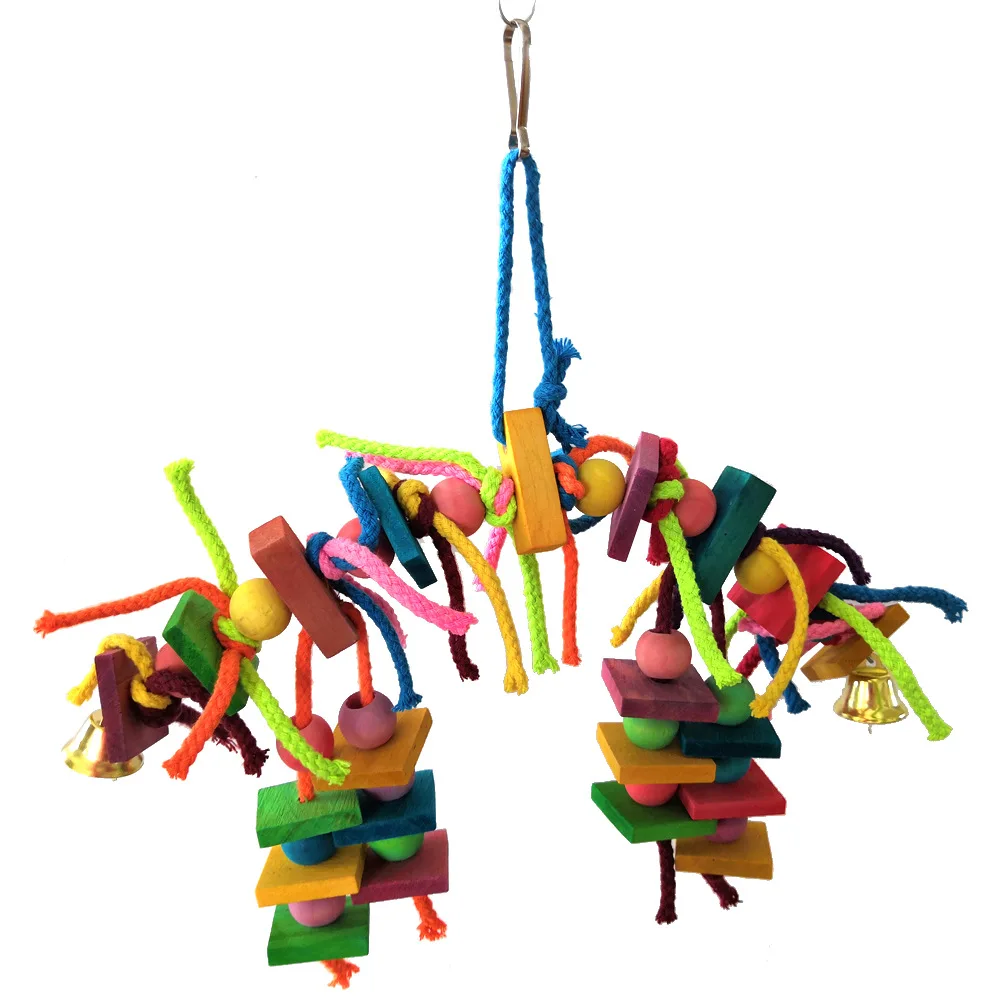 Hot Colorful Wooden Block Parrot Chew Toy Soft Rainbow Soft Bridge Nibbles Climbing Toy Cotton Rope Hanging Toy Pet Accessories
Hot Colorful Wooden Block Parrot Chew Toy Soft Rainbow Soft Bridge Nibbles Climbing Toy Cotton Rope Hanging Toy Pet Accessories