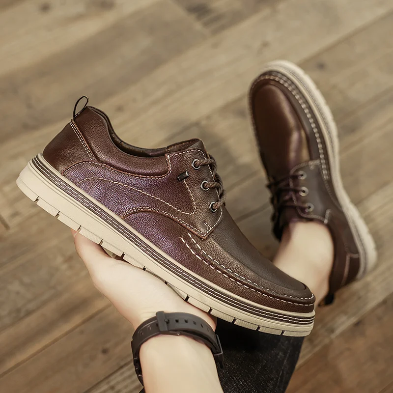 2023 Men Fashion Leather Shoes Lace Up Trendy British Style genuine leather Male Low-Cut Leisure Offical Party Design Shoes Man
2023 Men Fashion Leather Shoes Lace Up Trendy British Style genuine leather Male Low-Cut Leisure Offical Party Design Shoes Man