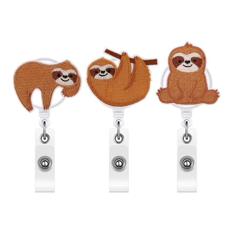3Pcs Sloth Badge Reel Cute Felt Badge Reel Holder Retractable Badge Reel Clip for Women Nurse ID Card Name Card Supplies
3Pcs Sloth Badge Reel Cute Felt Badge Reel Holder Retractable Badge Reel Clip for Women Nurse ID Card Name Card Supplies