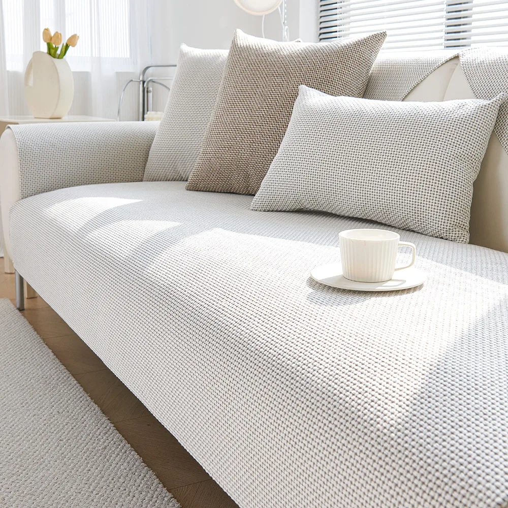 Льняной чехол для дивана, однотонный
Льняной чехол для дивана, однотонный