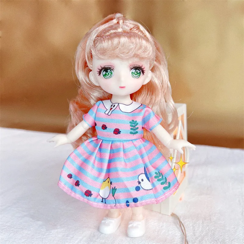 Two-dimensional Comic Face 16cm Doll 8 Points 13 Joints 3D Beauty Contact Dress Up Cute BJD Princess Girl Toy Dress Up Gift 
Two-dimensional Comic Face 16cm Doll 8 Points 13 Joints 3D Beauty Contact Dress Up Cute BJD Princess Girl Toy Dress Up Gift