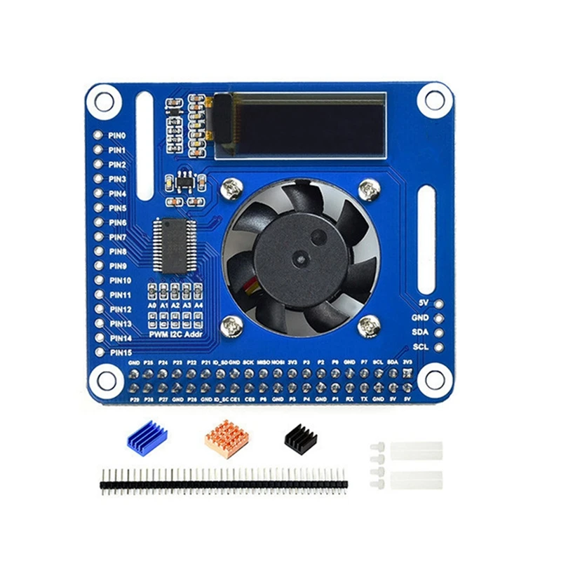 For Raspberry Pi 4B/3B+ PWM Controlled Fan Hat Speed Adjustable Fan Expansion Board PWM Cooling Controller
For Raspberry Pi 4B/3B+ PWM Controlled Fan Hat Speed Adjustable Fan Expansion Board PWM Cooling Controller