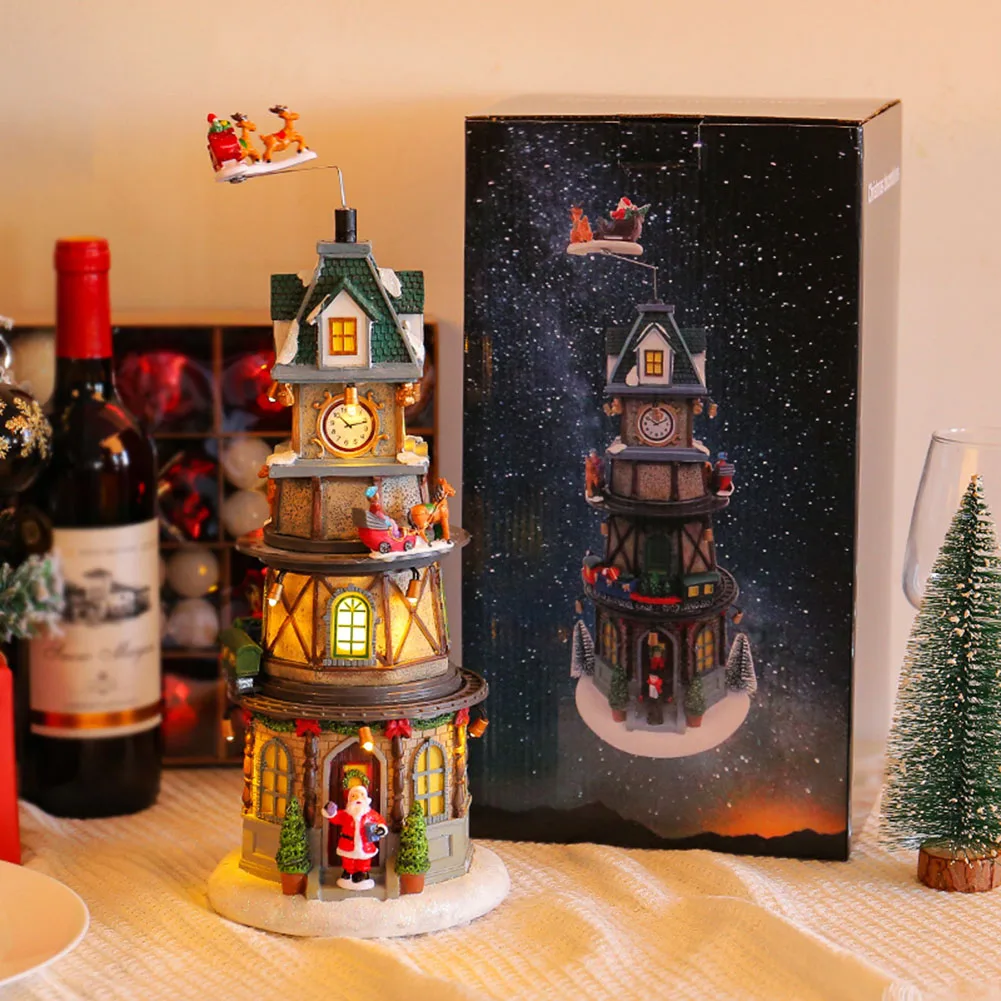 Colorful Rotatable Music Box Christmas Village House Figurine Toy For Birthday/Christmas/Decoration Party Supply
Colorful Rotatable Music Box Christmas Village House Figurine Toy For Birthday/Christmas/Decoration Party Supply