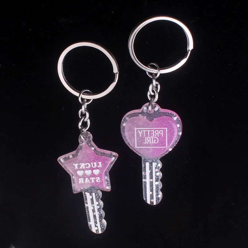 1pc Resin Shiny Star Heart Key Shape Keychain Women Fashion Bag Key Decoration Pink Key Ring Jewelry Gifts
1pc Resin Shiny Star Heart Key Shape Keychain Women Fashion Bag Key Decoration Pink Key Ring Jewelry Gifts