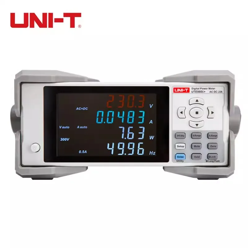 

UNI-T Digital Power Meter UTE9806+ VOLTAGE 0.5V to 600V CURRENT 0.05mA to 20.0A FREQUENCY RANGE DC 40Hz To 400Hz