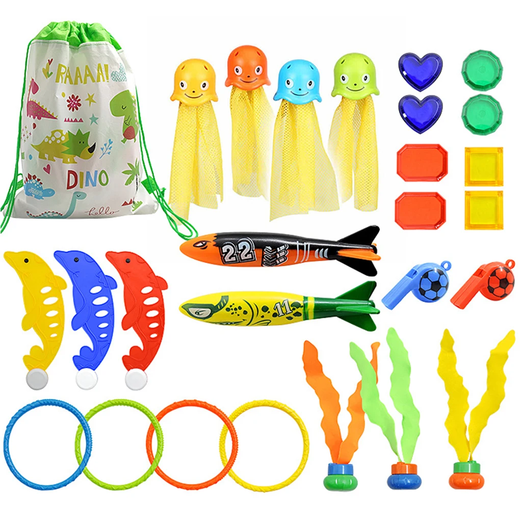 

Edutainment Water Toys Set - Kids Diving Skills And Coordination Training Underwater Colorful Swimming Pool Game