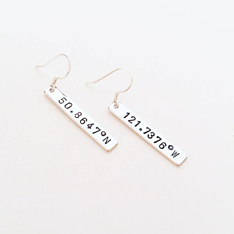 Custom Engraved Name Stainless Steel Earrings For Women Ladies Personalized Coordinates Latitude Longitude Jewelry Women's Gift
Custom Engraved Name Stainless Steel Earrings For Women Ladies Personalized Coordinates Latitude Longitude Jewelry Women's Gift
