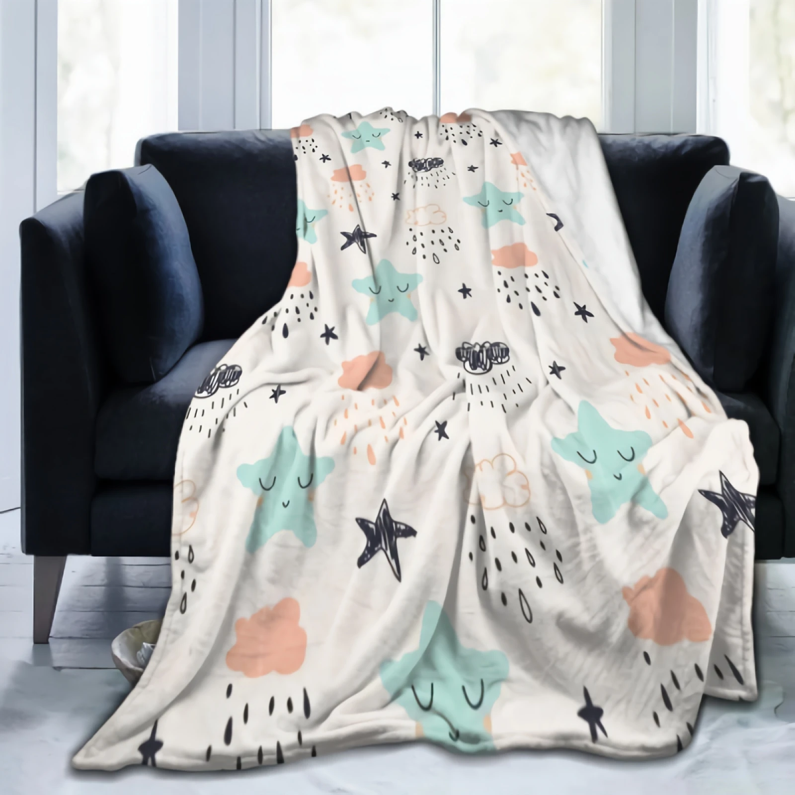 Childish Lovely Doodle Stars Throw Blanket 80x60 Inch for Men Women Kids Super Soft Warm Lightweight Fleece Plush Blankets Decor
Childish Lovely Doodle Stars Throw Blanket 80x60 Inch for Men Women Kids Super Soft Warm Lightweight Fleece Plush Blankets Decor
