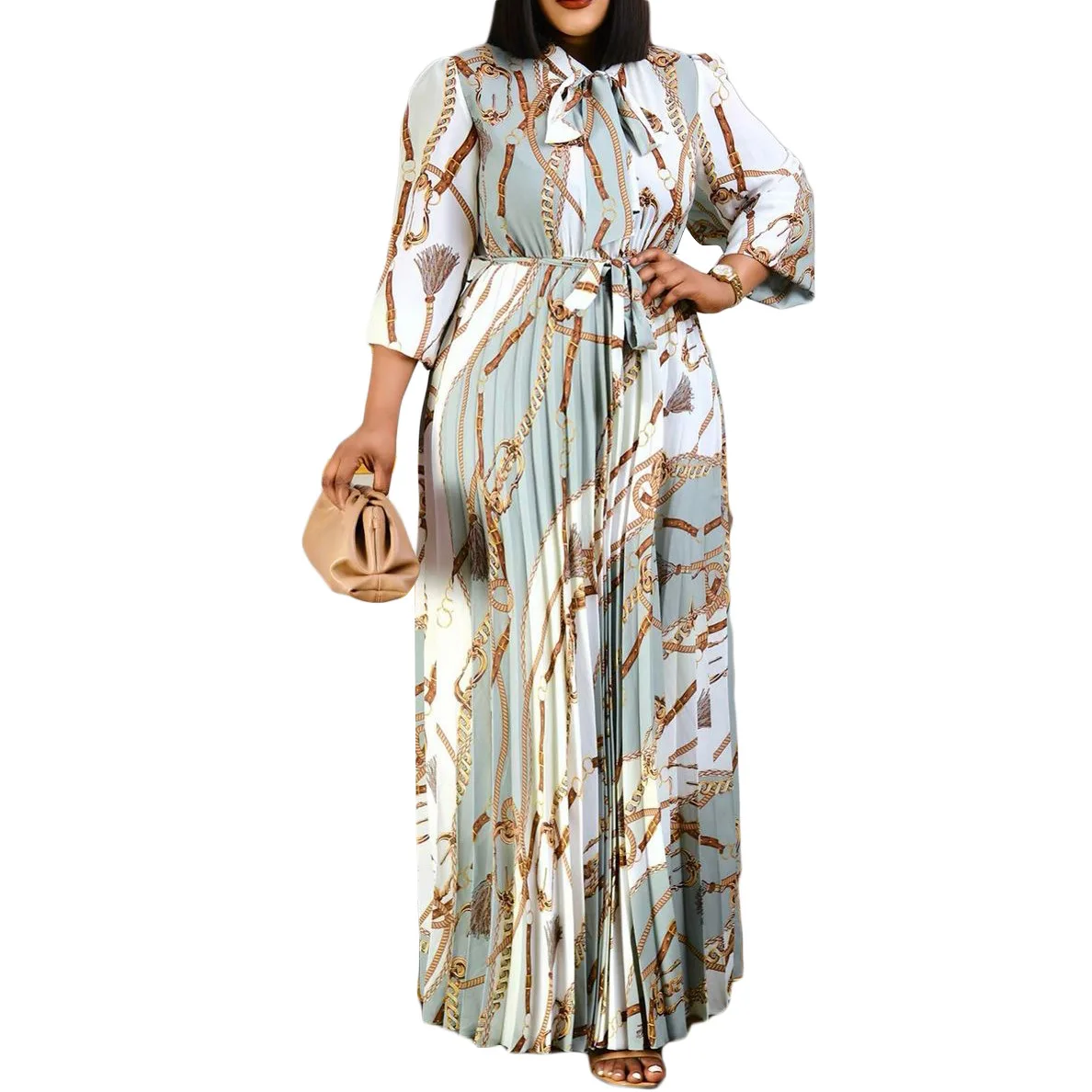 2022 Print Pleated Dress Spring Clothes Dresses for Women Club Outfit Evening Party Robe Femme Maxi Dresses for Women with Belt
2022 Print Pleated Dress Spring Clothes Dresses for Women Club Outfit Evening Party Robe Femme Maxi Dresses for Women with Belt