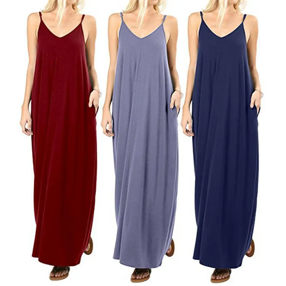 Vintage Women U Neck Spaghetti Straps Mixi Dress with Pockets Summer Sexy Sling Long A Line Dresses Casual Loose Femme Vestidos
Vintage Women U Neck Spaghetti Straps Mixi Dress with Pockets Summer Sexy Sling Long A Line Dresses Casual Loose Femme Vestidos
