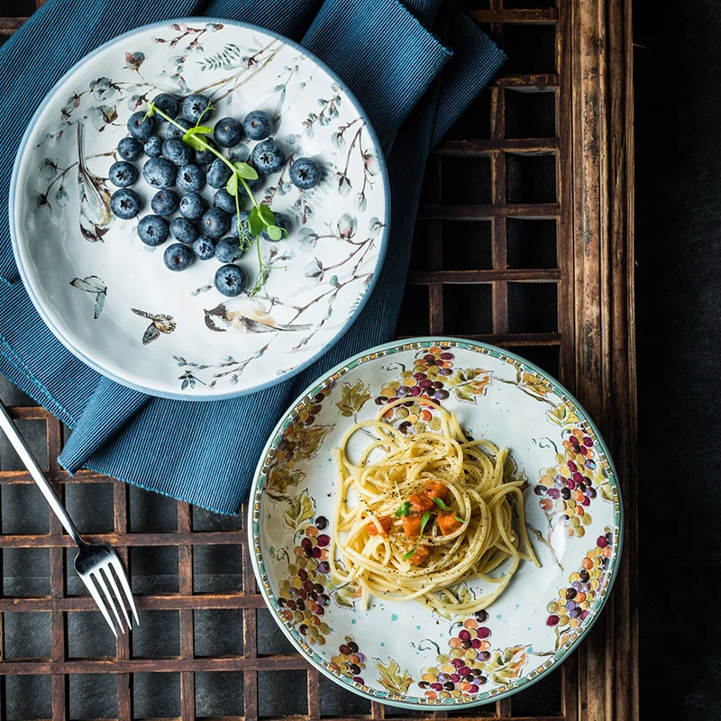 American Country Style Creative Dinner Plate Household Tableware Breakfast Plate Ceramic Soup Plate Italian Pasta Dish Dumpling
American Country Style Creative Dinner Plate Household Tableware Breakfast Plate Ceramic Soup Plate Italian Pasta Dish Dumpling