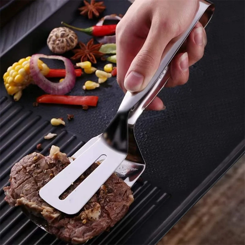 Stainless Steel Frying Shovel Clip Multifunctional Steak BBQ Tongs Frying Fish Spatula Clip Bread Clip Household Kitchen Tool
Stainless Steel Frying Shovel Clip Multifunctional Steak BBQ Tongs Frying Fish Spatula Clip Bread Clip Household Kitchen Tool