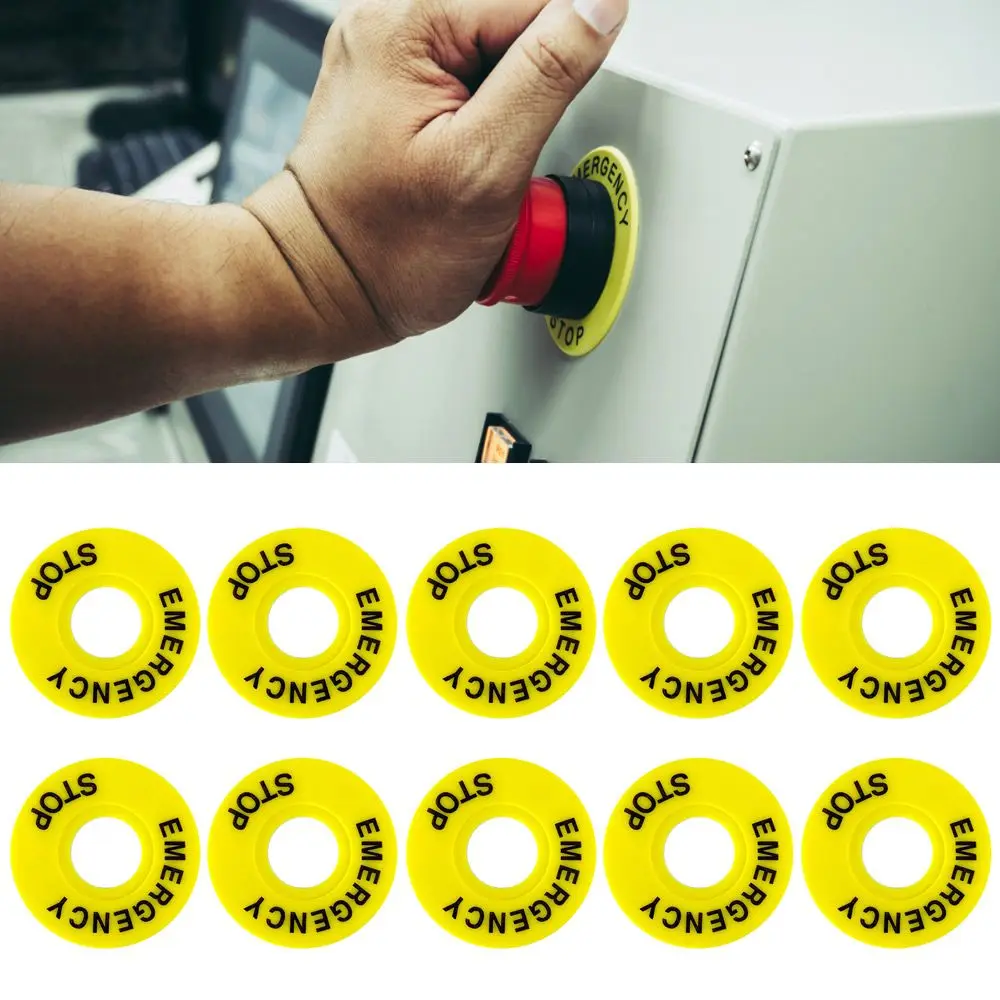10PCS Yellow Label Frame 22mm Label Warning Circle Mark Emergency Stop Sign
10PCS Yellow Label Frame 22mm Label Warning Circle Mark Emergency Stop Sign