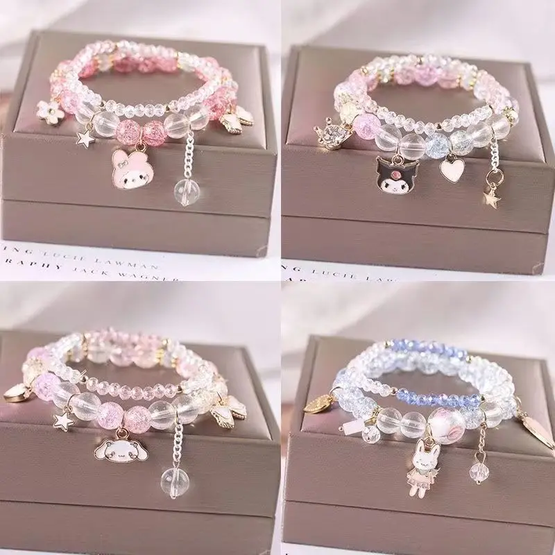 Kawaii Sanrio Cinnamoroll Mymelody Kuromi Cute Anime Figure Beaded Bracelet Couple Creative Gifts for Boys and Girls Kids Toys
Kawaii Sanrio Cinnamoroll Mymelody Kuromi Cute Anime Figure Beaded Bracelet Couple Creative Gifts for Boys and Girls Kids Toys
