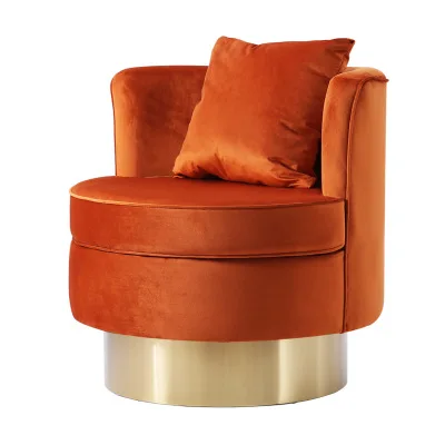 Modern luxury design metal velvet leisure sofa chair with backrest round comfortable chair with best price for living room
Modern luxury design metal velvet leisure sofa chair with backrest round comfortable chair with best price for living room