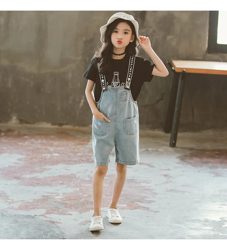 Summer Girls Clothes Set 2023 New Children Clothing Teen Girl Outfits Kids Short-sleeved Tops +Jumpsuit 2 Pcs Casual Tracksuit
Summer Girls Clothes Set 2023 New Children Clothing Teen Girl Outfits Kids Short-sleeved Tops +Jumpsuit 2 Pcs Casual Tracksuit