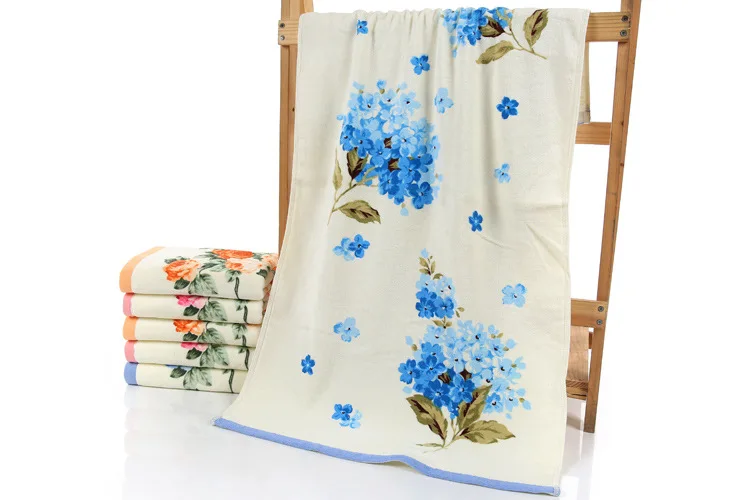 

Махровое полотенце с цветочным рисунком, полотенце для взрослых, полотенце для пляжа и ванной, хлопковые полотенца с цветочным рисунком для...