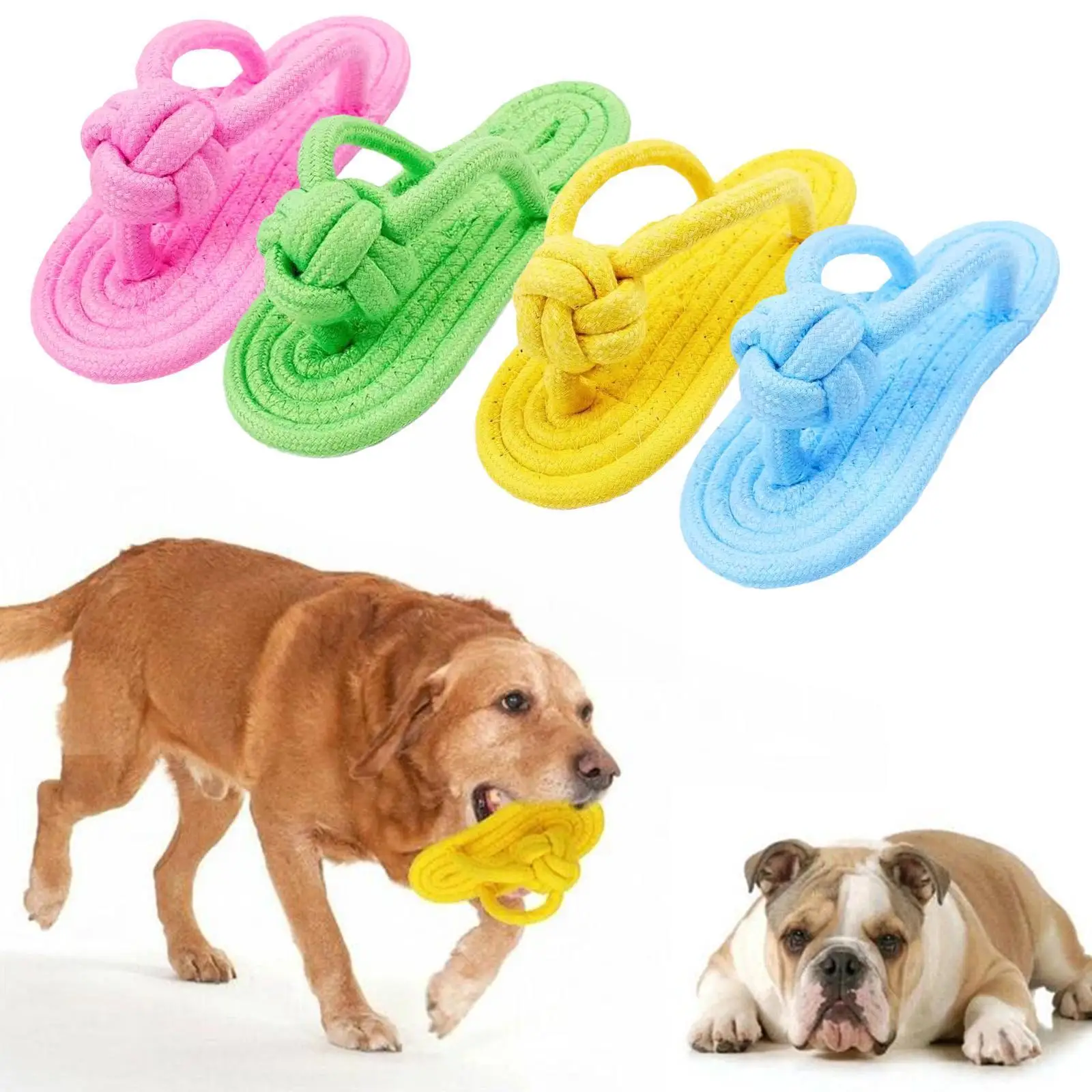 Colorful Cotton Rope Slippers Pet Toy Bite Resistant Supplies Puppy Toys Resistant Dog Toy Pet Multicolor Chew Molar Bite T D5m2
Colorful Cotton Rope Slippers Pet Toy Bite Resistant Supplies Puppy Toys Resistant Dog Toy Pet Multicolor Chew Molar Bite T D5m2