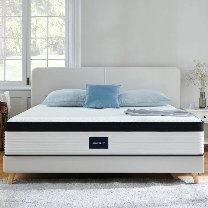 Queen Mattress, 12 Inch Innerspring Mattress in A Box, Ultimate Motion Isolation Individually Wrapped Pocket Coils Mattress
Queen Mattress, 12 Inch Innerspring Mattress in A Box, Ultimate Motion Isolation Individually Wrapped Pocket Coils Mattress