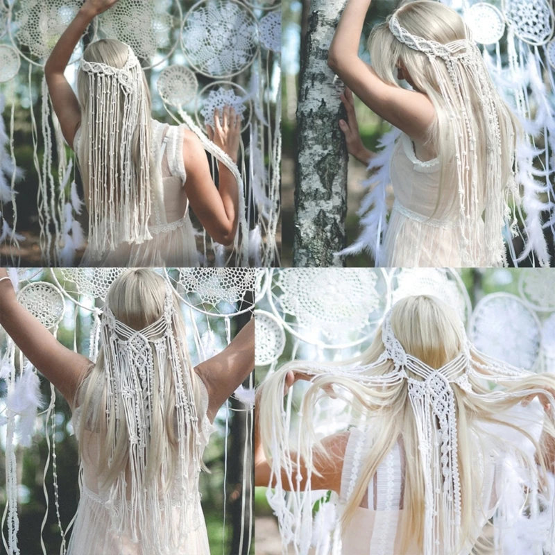 Женская сетчатая повязка на голову в стиле бохо
Женская сетчатая повязка на голову в стиле бохо