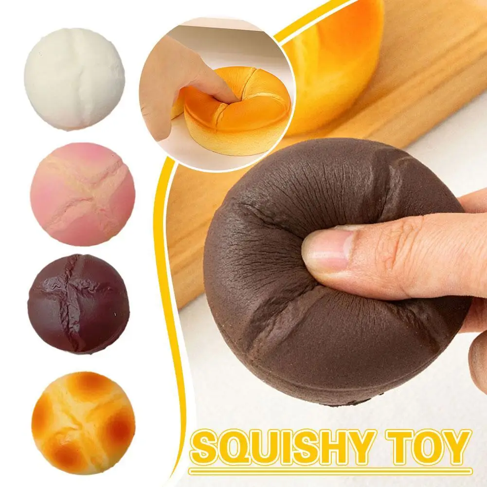 

Food Creative Kids Fidget Toy Simulation Bread Toast Donuts Slow Rising Squeeze Stress Relief Toys Spoof Tease People