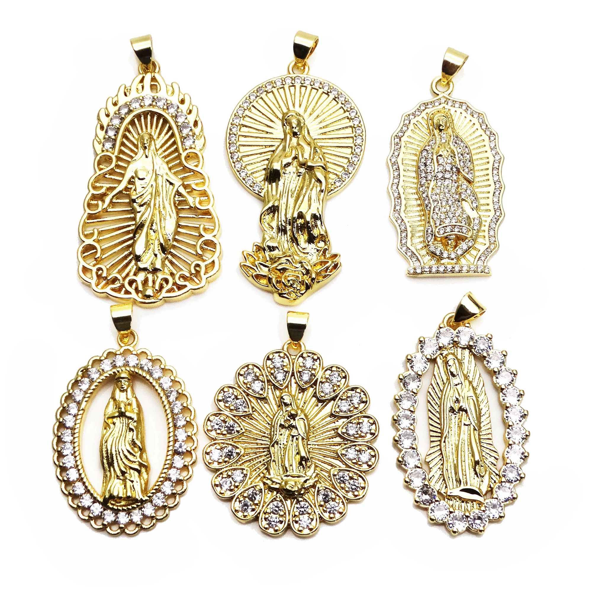 Jesus pendants Micro inlay zircon copper Gold plated sun shape virgin Mary pendant women necklace accessorie
Jesus pendants Micro inlay zircon copper Gold plated sun shape virgin Mary pendant women necklace accessorie