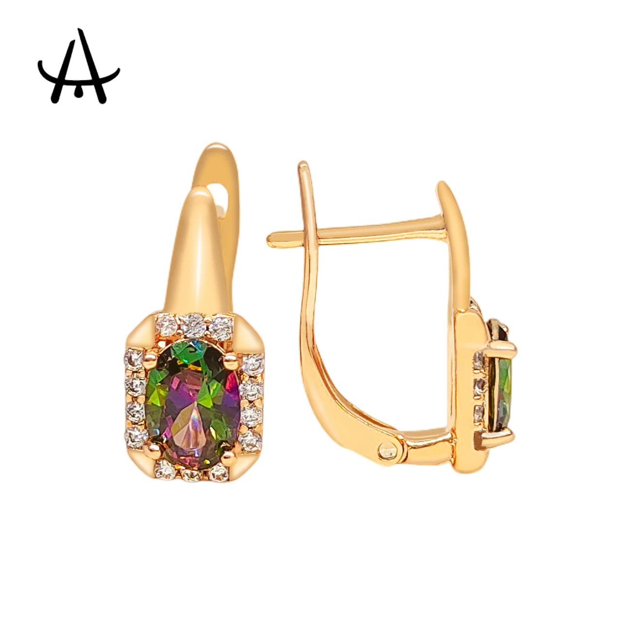 Agsnilove 18K Gold Plated Huggie Earrings with Colorful Simulation Gems Inlaid Zircon Preppy Jewelry for Women Gold Hoop Earring
Agsnilove 18K Gold Plated Huggie Earrings with Colorful Simulation Gems Inlaid Zircon Preppy Jewelry for Women Gold Hoop Earring
