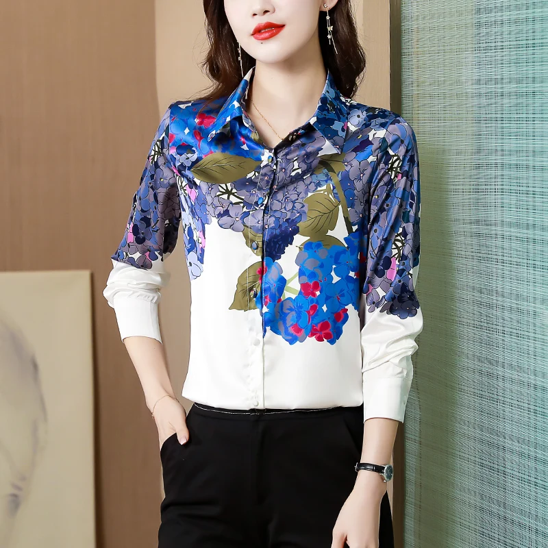 Summer Blouse Long Sleeve Top Female Clothing Korean Fashion Polo Shirt Satin Leisure Printing Loose Movafag
Summer Blouse Long Sleeve Top Female Clothing Korean Fashion Polo Shirt Satin Leisure Printing Loose Movafag