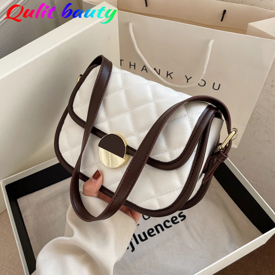 Spring Quilted Women's Saddle Crossbody Bag Soft PU Leather Round Lock Fashion Brand Handbag Luxury Designer Hot Messenger Bag
Spring Quilted Women's Saddle Crossbody Bag Soft PU Leather Round Lock Fashion Brand Handbag Luxury Designer Hot Messenger Bag