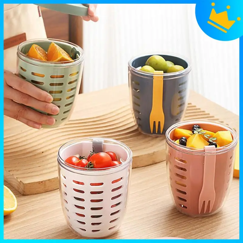 Fashionable Picnic Box Leak Proof Fruit Cup Leak Proof Salad Box Drain Cup Salad Cup Functional Large Capacity Fruit Cup Actual
Fashionable Picnic Box Leak Proof Fruit Cup Leak Proof Salad Box Drain Cup Salad Cup Functional Large Capacity Fruit Cup Actual