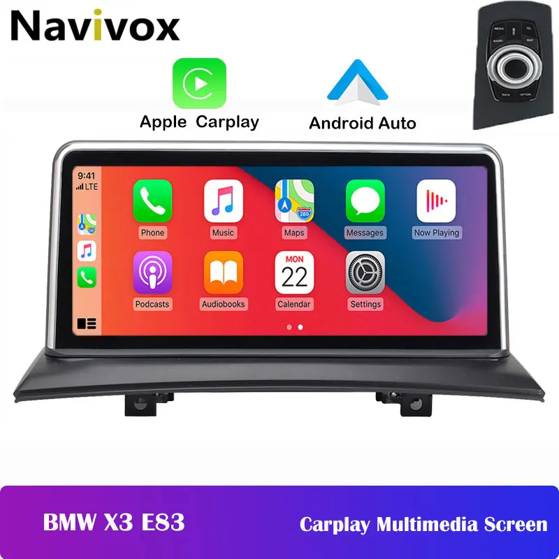 Navivox 2 Din Автомобильный GPS-навигатор беспроводной iPhone Carplay Android авто для BMW X3 E83 2004-2009 CIC Bluetooth радио плеер Wifi
Navivox 2 Din Автомобильный GPS-навигатор беспроводной iPhone Carplay Android авто для BMW X3 E83 2004-2009 CIC Bluetooth радио плеер Wifi
