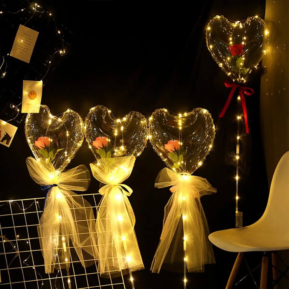 Wedding LED Rose Bobo Ball Valentine's Day Luminous Net Red Bouquet Bobo Balloon Valentines Birthday Party Decor Baby Shower
Wedding LED Rose Bobo Ball Valentine's Day Luminous Net Red Bouquet Bobo Balloon Valentines Birthday Party Decor Baby Shower