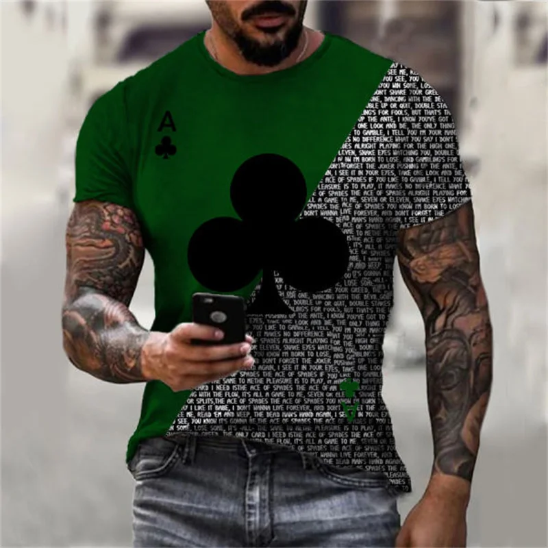 3D Print Shirts for Men Spades Pattern Oversized T Shirt Men Fashion Summer Short Sleeve O-Neck Casual Tank Top Streetwear
3D Print Shirts for Men Spades Pattern Oversized T Shirt Men Fashion Summer Short Sleeve O-Neck Casual Tank Top Streetwear