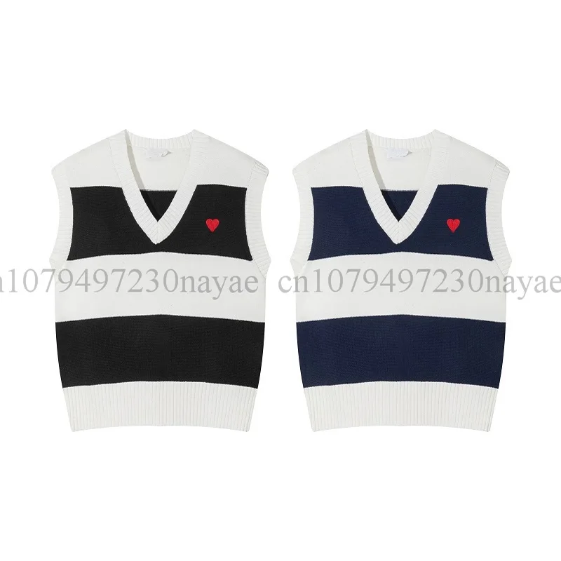 Casual V Neck Sweater Pullover Waistcoat 2023 Man Women New Fashion Knitted embroidery Vest Sleeveless Clothing Loose splice Top
Casual V Neck Sweater Pullover Waistcoat 2023 Man Women New Fashion Knitted embroidery Vest Sleeveless Clothing Loose splice Top