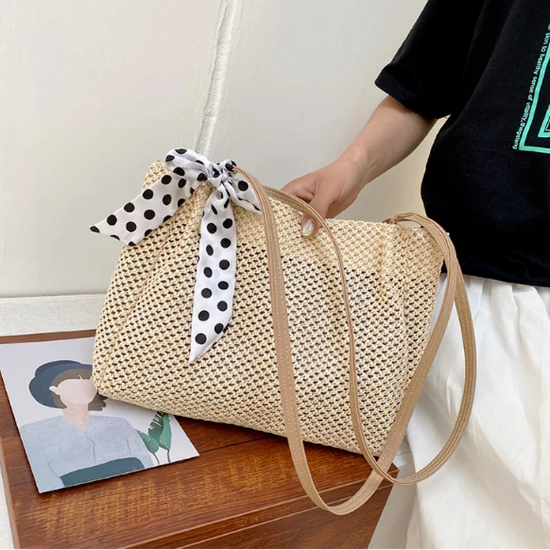 Straw Bag Women Hand-Woven Handbag Rattan Bag Big Capacity Casual Beach Shoulder Crossbody Bag
Straw Bag Women Hand-Woven Handbag Rattan Bag Big Capacity Casual Beach Shoulder Crossbody Bag